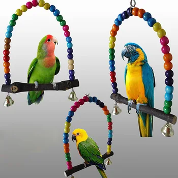 NEW Natural Wooden Parrots Swing Toy Birds Colorful Beads Bird Supplies Bells Toys Perch Hanging Swings Cage for Pets drawbridge
NEW Natural Wooden Parrots Swing Toy Birds Colorful Beads Bird Supplies Bells Toys Perch Hanging Swings Cage for Pets drawbridge