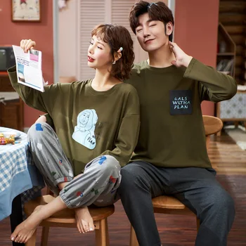 Couple Home Suits Cute Green Avocado Pajamas Set Women's Cotton Sleepwear Soft Loose Nightwear Large Size Pyjama Comfort Nighty
Couple Home Suits Cute Green Avocado Pajamas Set Women's Cotton Sleepwear Soft Loose Nightwear Large Size Pyjama Comfort Nighty