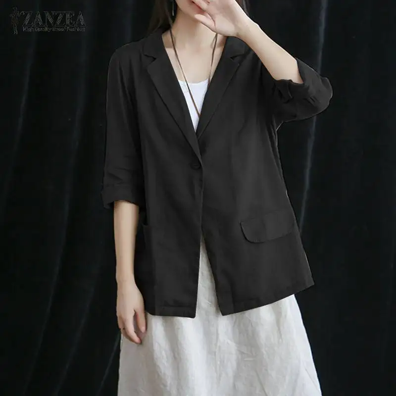 2019 Autumn Thin Coats Fashion ZANZEA Women's Blazers Long Sleeve Cotton Outwear Female Suits Jackets Plus Size Top Cardigan 
2019 Autumn Thin Coats Fashion ZANZEA Women's Blazers Long Sleeve Cotton Outwear Female Suits Jackets Plus Size Top Cardigan