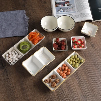 

Food Grade Ceramic Board Jars Bowl Melon Seed Nuts Grain Bowls Candy Snack Dry Fruit Storage Boxes Container