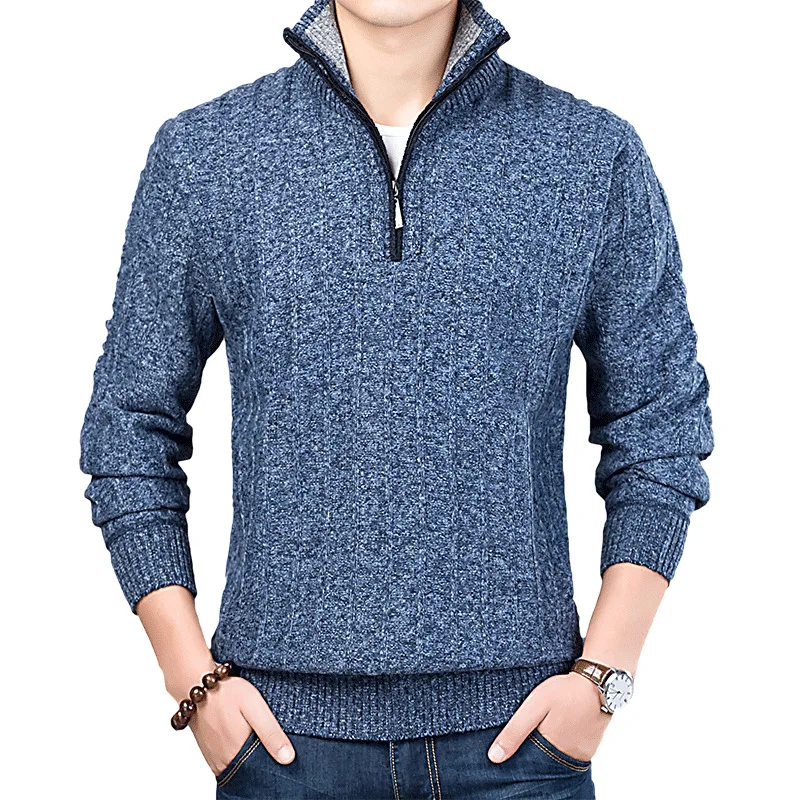 New Winter Men's Sweater Casual Pullover Mens Warm Sweaters Man Slim Stand Collar Knitted Pullovers Male Coats Half Zip Sweater
New Winter Men's Sweater Casual Pullover Mens Warm Sweaters Man Slim Stand Collar Knitted Pullovers Male Coats Half Zip Sweater