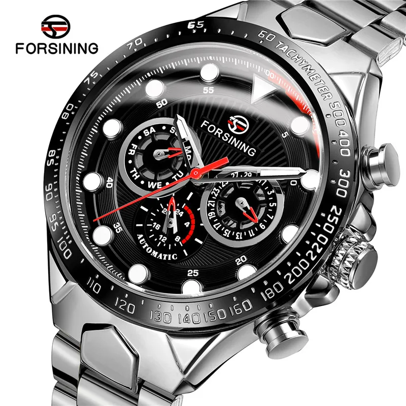 FORSINING Automatic Mechanical Men Wristwatch Military Sport Male Clock Top Brand Luxury Steel Skeleton Waterproof Man Watch 030
FORSINING Automatic Mechanical Men Wristwatch Military Sport Male Clock Top Brand Luxury Steel Skeleton Waterproof Man Watch 030
