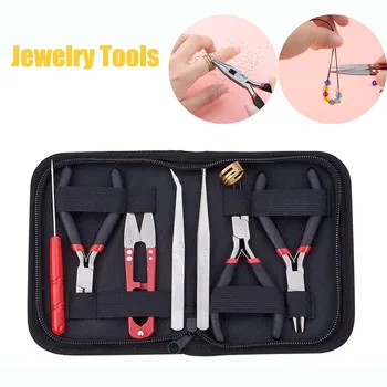 8PC/Set Jewelry Tools with Plies and Scissor Beading Tool Kit for Jewelry Making DIY Tools Package Beaders with Black Bag
8PC/Set Jewelry Tools with Plies and Scissor Beading Tool Kit for Jewelry Making DIY Tools Package Beaders with Black Bag