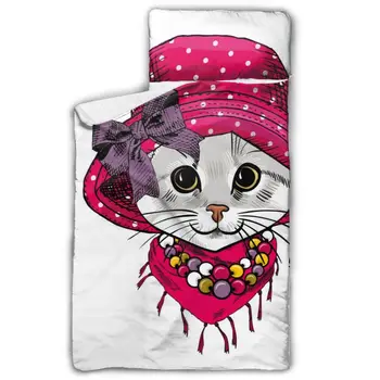 Funny Cat With Red Hat Bow Red Scarf And Necklace Nap Mat with Pillow for Toddler Boys and Girls Ideal for Daycare and Preschool
Funny Cat With Red Hat Bow Red Scarf And Necklace Nap Mat with Pillow for Toddler Boys and Girls Ideal for Daycare and Preschool