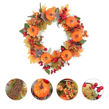 1Pc Halloween Garland Pumpkin Maple Leaf Wreath Autumn Harvest Wreath for Decoration (Orange)
1Pc Halloween Garland Pumpkin Maple Leaf Wreath Autumn Harvest Wreath for Decoration (Orange)