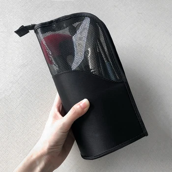 Hot Travel Makeup Brush Bag Vacuum Organizer Bag Zipper Black Practical Mesh Cosmetics Storage Case Women Makeup Bags t6 
Hot Travel Makeup Brush Bag Vacuum Organizer Bag Zipper Black Practical Mesh Cosmetics Storage Case Women Makeup Bags t6