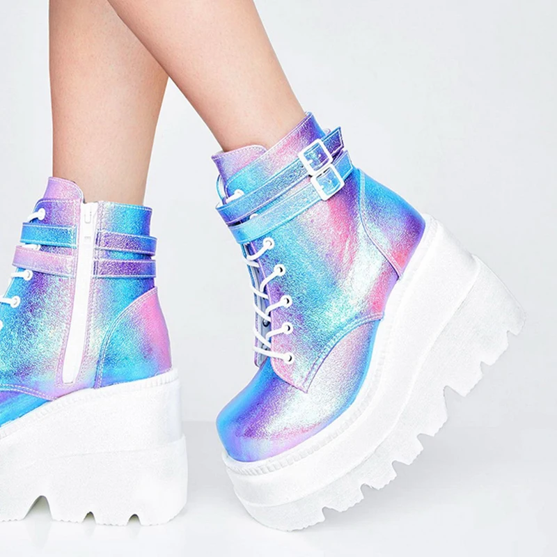 Winter High Platform Boots Leather High Wedges Ankle Boots Women 2020 New Female Punk Style High Heels Shoes For Woman
Winter High Platform Boots Leather High Wedges Ankle Boots Women 2020 New Female Punk Style High Heels Shoes For Woman