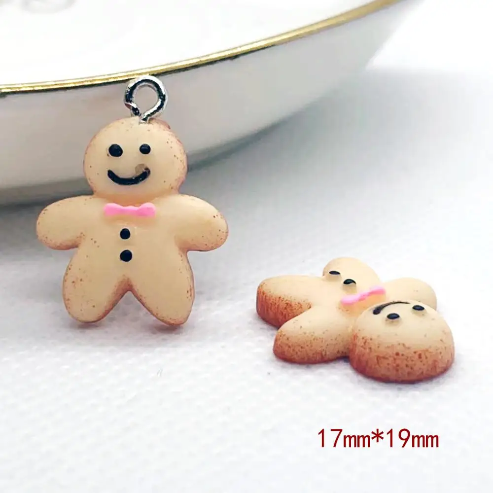 5pcs 17*19mm Lovely Resin Simulation Gingerbread Man Cookie Charms For DIY Flatback Cabochon Phone Case Keychain Accessories
5pcs 17*19mm Lovely Resin Simulation Gingerbread Man Cookie Charms For DIY Flatback Cabochon Phone Case Keychain Accessories