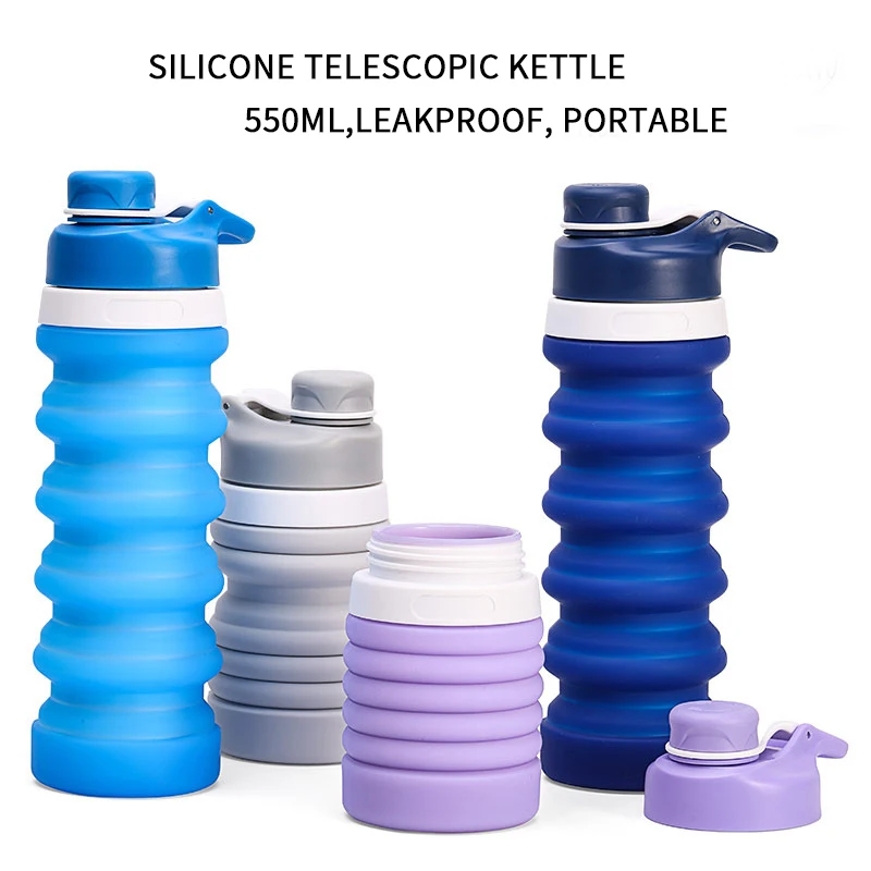 550ML Silicone Water Bottle Portable Folding Coffee Bottle Outdoor Travel Drinking Collapsible Sport Kettle Retractable Bottles
550ML Silicone Water Bottle Portable Folding Coffee Bottle Outdoor Travel Drinking Collapsible Sport Kettle Retractable Bottles