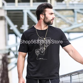 Short Sleeve T1116 Big Size Men's Wear Leisure Loose Plus Fat Plus Fat Man Abstract Printing T Shirt Tide
Short Sleeve T1116 Big Size Men's Wear Leisure Loose Plus Fat Plus Fat Man Abstract Printing T Shirt Tide