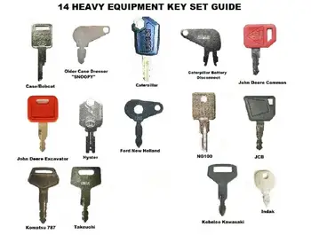 14 Keys Heavy Equipment / Construction Ignition Key Set 
14 Keys Heavy Equipment / Construction Ignition Key Set