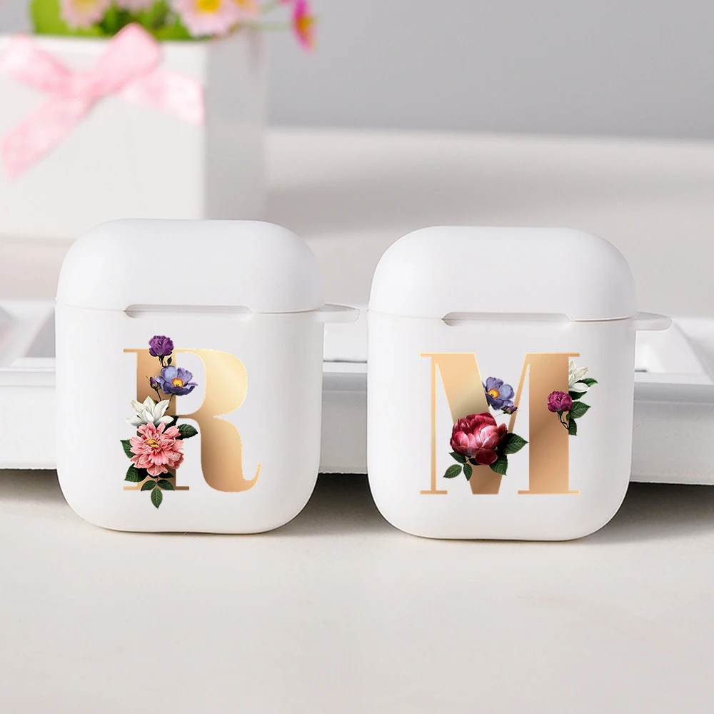 Fashion Floral Gold Initial alphabet Letter AirPods Phone Case Etui for AirPods 1 2 Wireless Bluetooth Earphone Cover Fundas
Fashion Floral Gold Initial alphabet Letter AirPods Phone Case Etui for AirPods 1 2 Wireless Bluetooth Earphone Cover Fundas