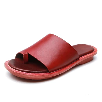 SONDR flat slippers women genuine leather retro elegant shoes woman rubber casual zapatos de mujer de moda 2019 womens slides 
SONDR flat slippers women genuine leather retro elegant shoes woman rubber casual zapatos de mujer de moda 2019 womens slides