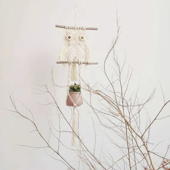 Handmade Owl Net Bag Macrame Hanging Home & Garden Decor
Handmade Owl Net Bag Macrame Hanging Home & Garden Decor