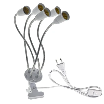 2/3/5 Head E27 Flexible Clip Lamp Holder with Switch For LED Plant Grow Bulb Pet Reptile Disinfection light UVC 254nm Table Lamp
2/3/5 Head E27 Flexible Clip Lamp Holder with Switch For LED Plant Grow Bulb Pet Reptile Disinfection light UVC 254nm Table Lamp