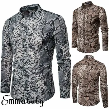 Sexy Snake Pattern Print Slim Fit Shirt Men 2020 Brand New Long Sleeve Men Dress Shirts Hip Hop Streetwear Casual Shirt Camisa
Sexy Snake Pattern Print Slim Fit Shirt Men 2020 Brand New Long Sleeve Men Dress Shirts Hip Hop Streetwear Casual Shirt Camisa