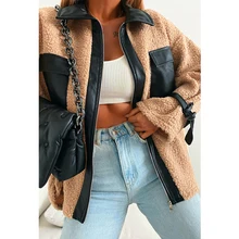 Long Sleeve Casual Turn-down Collar Jacket Winter Spliced Women Zipper Solid Coat Pockets Loose Warm Female Elegant Outerwear
Long Sleeve Casual Turn-down Collar Jacket Winter Spliced Women Zipper Solid Coat Pockets Loose Warm Female Elegant Outerwear
