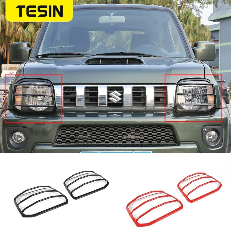 TESIN Metal Car Headlight Cover Head Light Lamp Cover Guard Protector Accessories For Suzuki Jimny 2007 Up Car Styling
TESIN Metal Car Headlight Cover Head Light Lamp Cover Guard Protector Accessories For Suzuki Jimny 2007 Up Car Styling