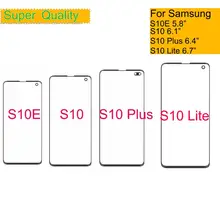 Écran tactile pour Samsung Galaxy S10 S10E Plus Lite, 10 pièces/lot, verre extérieur avant, lentille LCD=