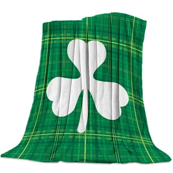 Green Plaid And Clover Soft Fleece Throw Blanket Blanket Fleece Blanket Sofa/Bed/Plane Travel Plaids Bedding Towel
Green Plaid And Clover Soft Fleece Throw Blanket Blanket Fleece Blanket Sofa/Bed/Plane Travel Plaids Bedding Towel