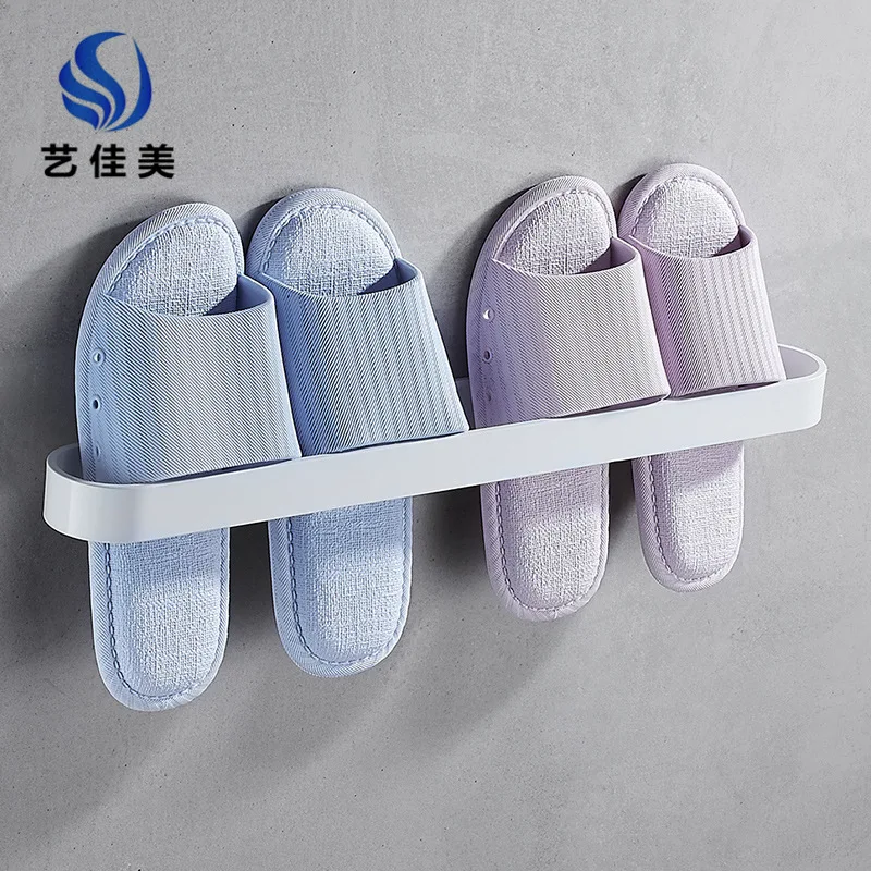 

Bathroom Slipper Rack Hole Punched Dormitory Storage Shoe Storage Useful Product Toilet Water Draining xie gua jia a Generation