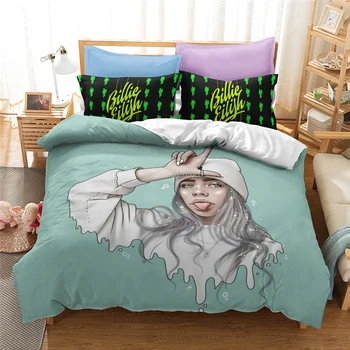 Home Textile Billie Eilish 3d Bedding Set Duvet Cover Pillow Case Single Queen King Comforter Bedding Sets Bedclothes Bed Linens
Home Textile Billie Eilish 3d Bedding Set Duvet Cover Pillow Case Single Queen King Comforter Bedding Sets Bedclothes Bed Linens