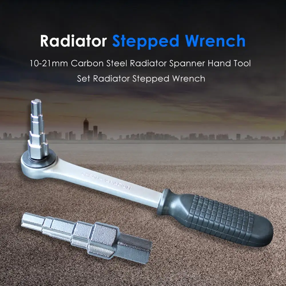 10-21mm Carbon Steel Radiator Spanner Hand Tool Set Radiator Stepped Wrench
10-21mm Carbon Steel Radiator Spanner Hand Tool Set Radiator Stepped Wrench