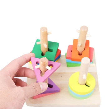 Montessori Multi-colored Geometric Shape Cognition Stacked High Toys Early Education Children's Intelligence Building Block
Montessori Multi-colored Geometric Shape Cognition Stacked High Toys Early Education Children's Intelligence Building Block