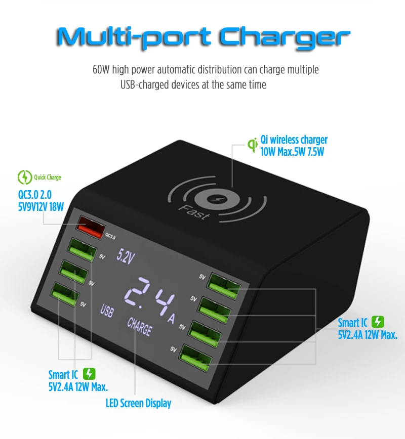 XEDAIN QC 3.0 Multi Quick Charge Wireless Charger For iphone X XR Max Samsun S7 S8 Galaxy A 70 S 7 Edge Huawei P20 Redmi Note 10
XEDAIN QC 3.0 Multi Quick Charge Wireless Charger For iphone X XR Max Samsun S7 S8 Galaxy A 70 S 7 Edge Huawei P20 Redmi Note 10
