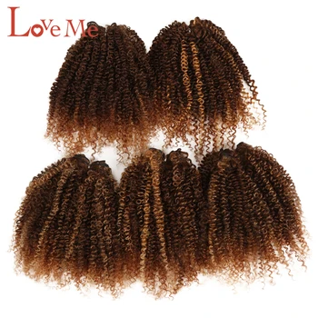 LOVE ME Synthetic Hair Weave Afro Kinky Curly Hair Bundles blonde bundles 8 inch 5 Pieces Hair Extensions for black women
LOVE ME Synthetic Hair Weave Afro Kinky Curly Hair Bundles blonde bundles 8 inch 5 Pieces Hair Extensions for black women