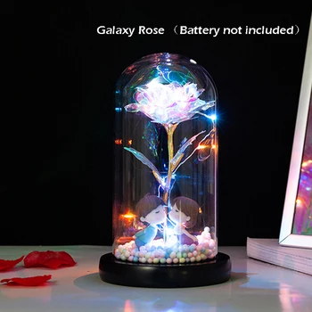 Wishing Girl Galaxy Rose In Glass Dome with Light Up Wedding Decoration Valentine's Day Gifts Home Decoration Creative Crafts
Wishing Girl Galaxy Rose In Glass Dome with Light Up Wedding Decoration Valentine's Day Gifts Home Decoration Creative Crafts