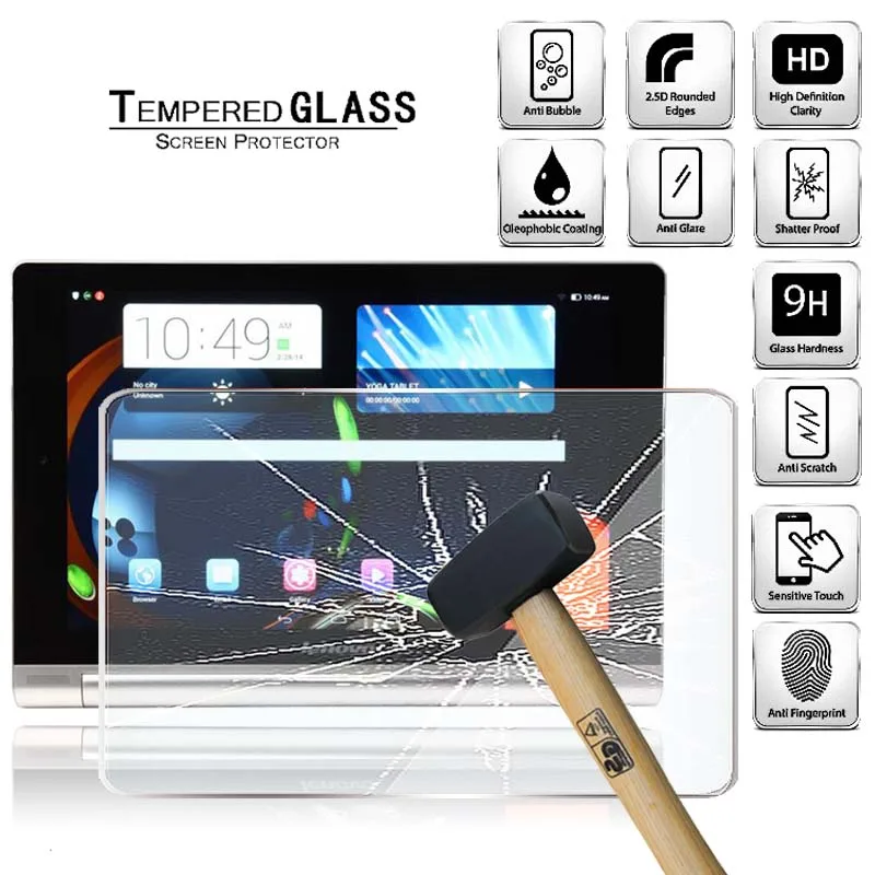Tablet Tempered Glass Screen Protector Cover for Lenovo Yoga Tablet 10 HD+ Anti-Scratch Tablet Computer Tempered Film
Tablet Tempered Glass Screen Protector Cover for Lenovo Yoga Tablet 10 HD+ Anti-Scratch Tablet Computer Tempered Film