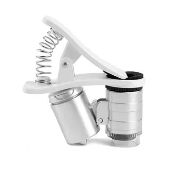 60x Clip on Magnifier For Phone Camera Universal Smartphone Mini Microscope Loupe Magnifying Glass With Led Lights Batteries
60x Clip on Magnifier For Phone Camera Universal Smartphone Mini Microscope Loupe Magnifying Glass With Led Lights Batteries