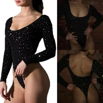 Fashion women's bodysuit jumpsuit briefs Black sexy backless Bodycon jumpsuit harem crystal shirt shirt jumpsuit long sleeves
Fashion women's bodysuit jumpsuit briefs Black sexy backless Bodycon jumpsuit harem crystal shirt shirt jumpsuit long sleeves