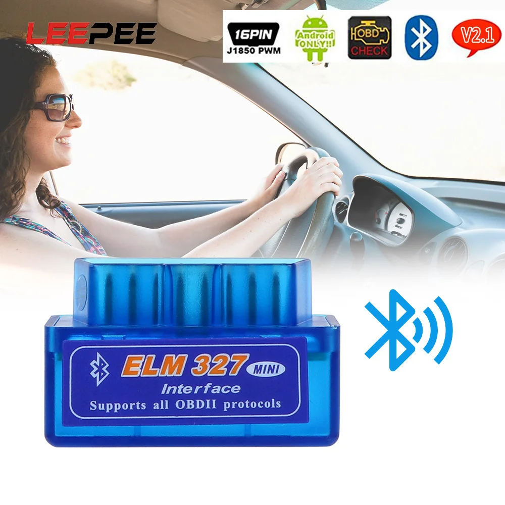 

LEEPEE Car Diagnostic Tool Scan Tools Code Readers For Android/Symbian For OBDII Protocol ELM327 Bluetooth V2.1 / V1.5 OBD2