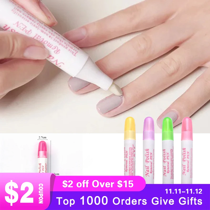 

2017 1 Pc Nail Art Corrector Pen Remove Mistakes + 3 Tips Newest Nail Polish Corrector Pen Cleaner Erase Manicure