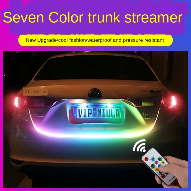 Car Trunk Streamer Colorful Trunk Horse Running Water Turn Light Changed to Chandeliers Led Super Bright Light Bar
Car Trunk Streamer Colorful Trunk Horse Running Water Turn Light Changed to Chandeliers Led Super Bright Light Bar