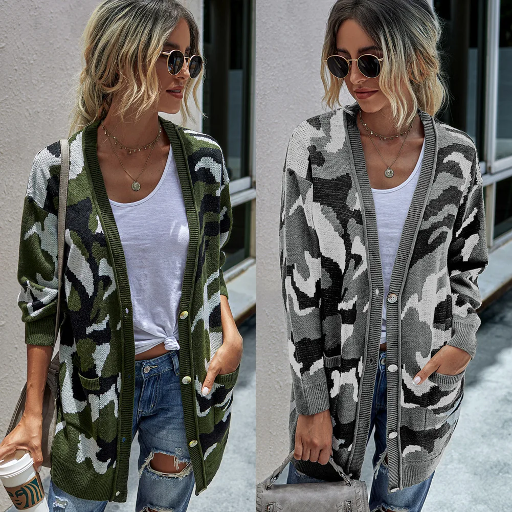 GHZTYF Cardigan for Women Sweaters Camouflage Coat Jacket 2020 Ladies Long Sleeve Cardigans Winter Sweater Clothes
GHZTYF Cardigan for Women Sweaters Camouflage Coat Jacket 2020 Ladies Long Sleeve Cardigans Winter Sweater Clothes