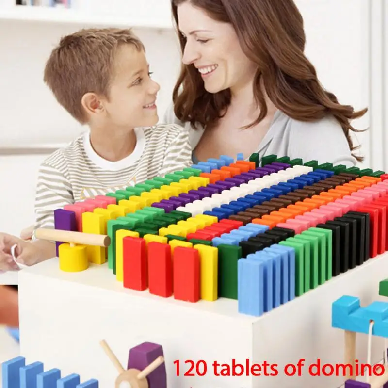 120Pcs/Set Rainbow Wood Kids Building Blocks Dominoes Wooden Tiles Toy For Children Early Learning Educational Games Toys Gift
120Pcs/Set Rainbow Wood Kids Building Blocks Dominoes Wooden Tiles Toy For Children Early Learning Educational Games Toys Gift