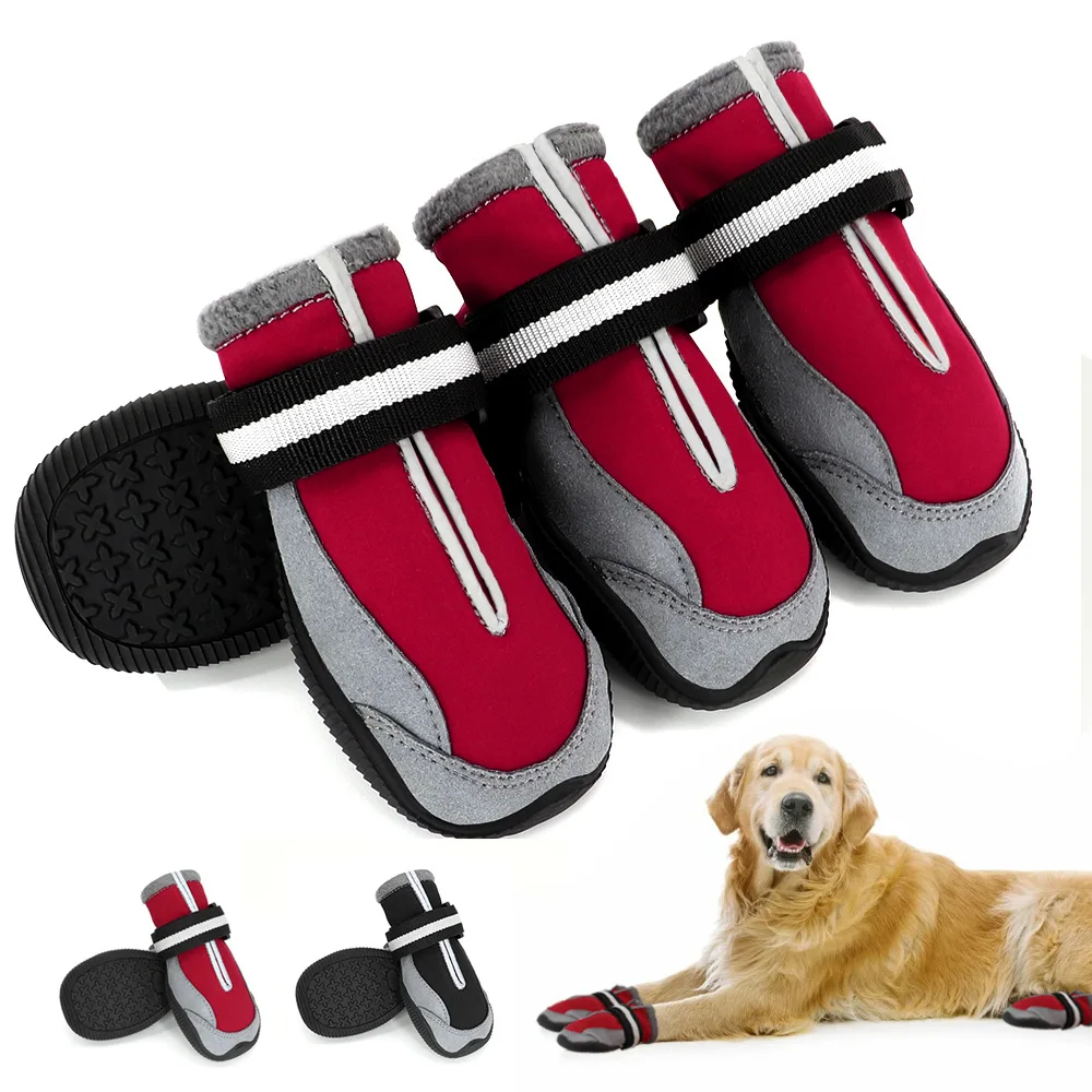 4pcs/set Warm Dog Shoes Waterproof Anti-Slip Rain Snow Boots Warm Reflective Booties Socks For Medium Large Dogs Footwear Sports
4pcs/set Warm Dog Shoes Waterproof Anti-Slip Rain Snow Boots Warm Reflective Booties Socks For Medium Large Dogs Footwear Sports