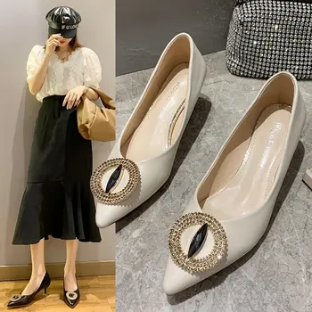 High-heeled women's thin heel 2020 Summer new online hot sexy mid-heeled shoes French girls all-Match pointed shoes 
High-heeled women's thin heel 2020 Summer new online hot sexy mid-heeled shoes French girls all-Match pointed shoes