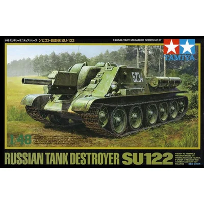 

Tamiya 32527 1/48 Soviet Tank Destroyer SU-122 Assault Gun Military Hobby Toy Plastic Model Building Assembly Kit Boy Child Gift