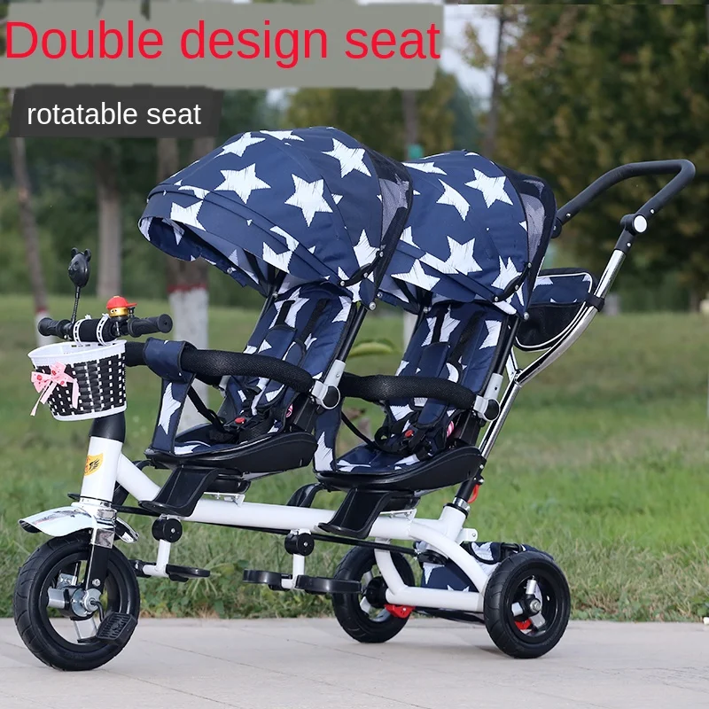 triciclo infantil The Children Tricycle Twin Baby Cart Double Bicycle Light Baby Stroller 3 Wheel Tricycle Baby Bike triciclo infantil The Children Tricycle Twin Baby Cart Double Bicycle Light Baby Stroller 3 Wheel Tricycle Baby Bike