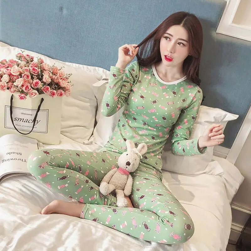 Women Pajamas Sets Sexy Slim Warm Long Johns Ladies Cartoon Underwears Set Bottoming Female Tunic Winter Print Thermal Underwear
Women Pajamas Sets Sexy Slim Warm Long Johns Ladies Cartoon Underwears Set Bottoming Female Tunic Winter Print Thermal Underwear