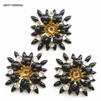 50 Pieces New Black Color Brass Filigree Clear Rhinestone Flower Slice Charms Base Setting Jewelry DIY Components Findings
50 Pieces New Black Color Brass Filigree Clear Rhinestone Flower Slice Charms Base Setting Jewelry DIY Components Findings