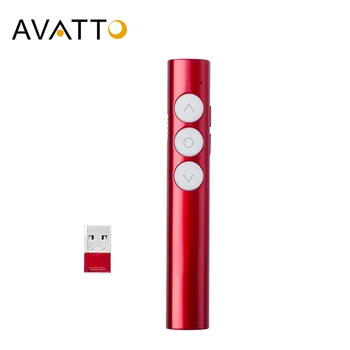 AVATTO Rechargaeble 2.4GHz Wireless Presenter Remote, PPT PowerPoint Clicker Presentation Laser Pointer Pen For Teaching Meeting
AVATTO Rechargaeble 2.4GHz Wireless Presenter Remote, PPT PowerPoint Clicker Presentation Laser Pointer Pen For Teaching Meeting