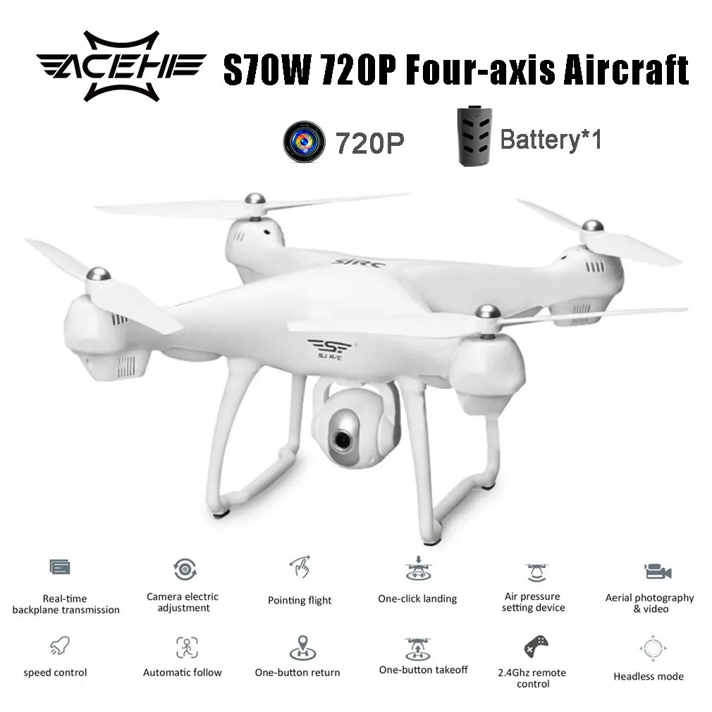 S70W 720P 1080P Intelligent Gps Automatic Follow-Up Drone Fixed Height Positioning Automatic Return Four-Axis
S70W 720P 1080P Intelligent Gps Automatic Follow-Up Drone Fixed Height Positioning Automatic Return Four-Axis