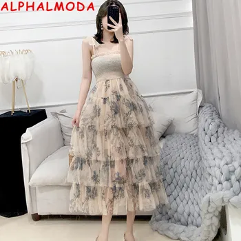 ALPHALMODA 2020 Spring New Gauze Cake Dress Women Summer Graceful Multi-layer Dress Casual Beach Sling Dress
ALPHALMODA 2020 Spring New Gauze Cake Dress Women Summer Graceful Multi-layer Dress Casual Beach Sling Dress