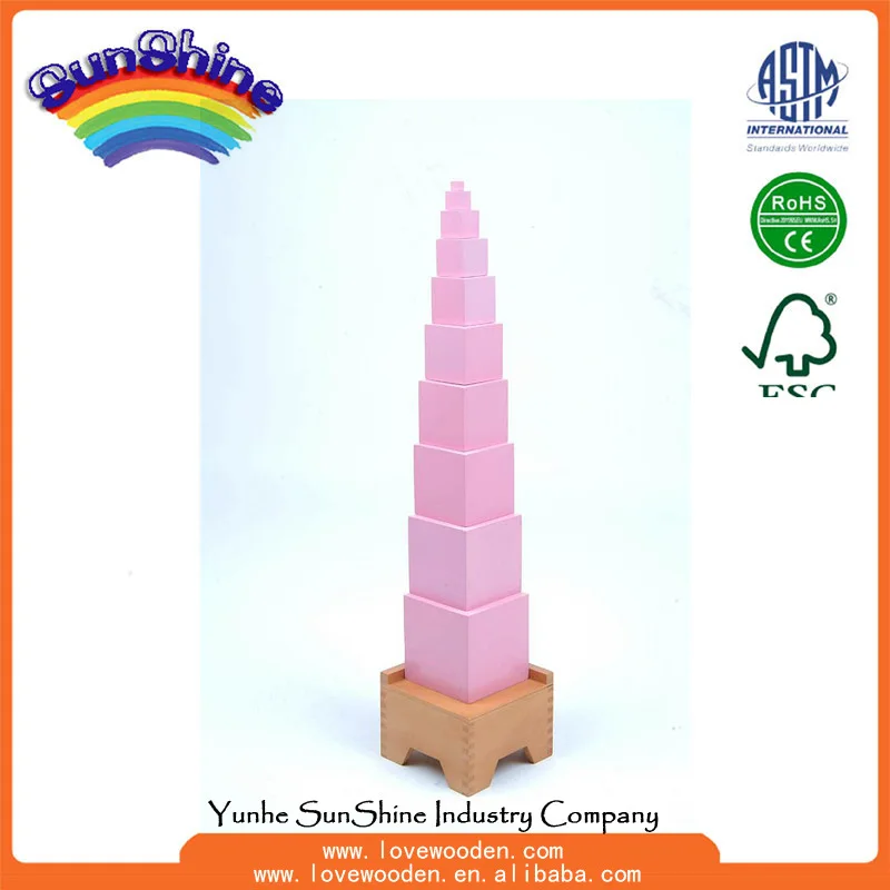 International Version Montessori Training Aid Sensory Education Pink Tower without Base Infants Teaching Aids
International Version Montessori Training Aid Sensory Education Pink Tower without Base Infants Teaching Aids