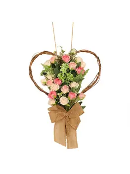 Rose Flower Wreath High-quality Silk Wreath Heart-shaped Wall Hanging Simulation Rose Pendent Wedding Props Home Decoration
Rose Flower Wreath High-quality Silk Wreath Heart-shaped Wall Hanging Simulation Rose Pendent Wedding Props Home Decoration